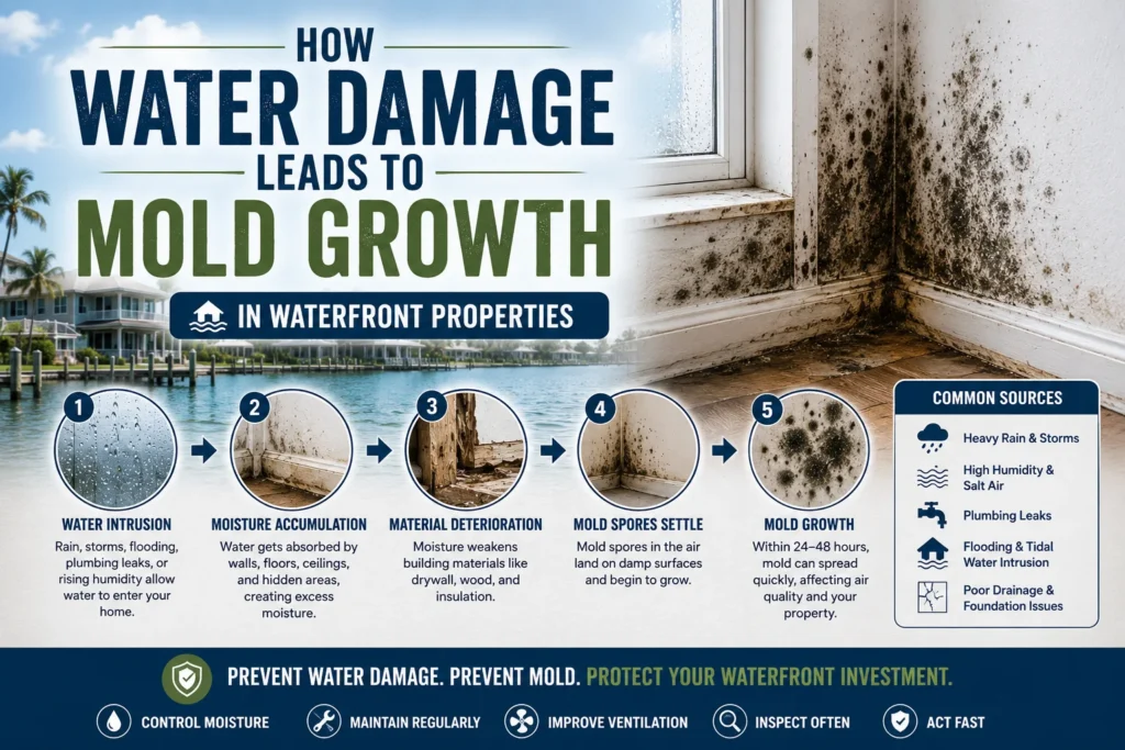 How Water Damage Leads to Mold Growth in Waterfront Properties
