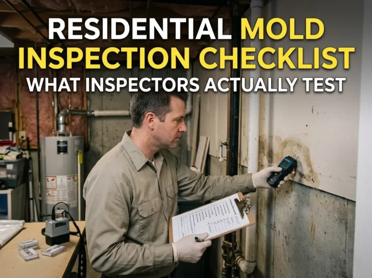 Residential Mold Inspection Checklist: What Inspectors Actually Test
