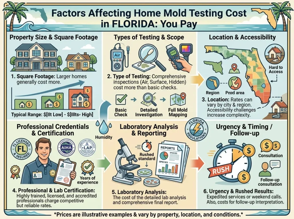 Factors That Affect Home Mold Testing Cost Florida You Pay